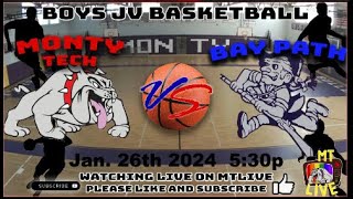 Boys JV Basketball Monty Tech vs BayPath 1 26 2024 [upl. by Randene393]