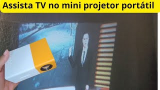 como assistir TV no mini projetor portátil yg300 [upl. by Simon]