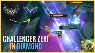 EUW Diamonds MEETS my ZERI  CHALLENGER ZERI in DIAMOND [upl. by Grimbald]