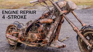 Restoration OLD Motorcycle  4Stroke Engine REPAIR  PART 3 [upl. by Erdnuaed]