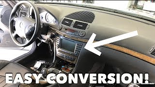 How to install the Factory Command Unit with AUX in your W211 Mercedes [upl. by Eelanna]