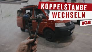 28 • Klacken beim Lenken  Koppelstange selber wechseln  VW T5 Camper Umbau [upl. by Frerichs]