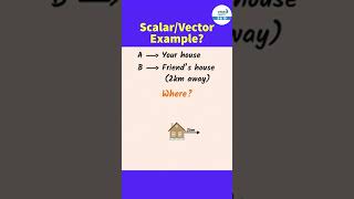 What is Scalar and Vector with Example  shorts vectorquantity scalarquantity displacement [upl. by Arquit]