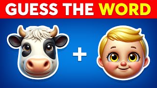 Guess the WORD by Emojis 🤔 Emoji Quiz 2024 [upl. by Nodnil341]