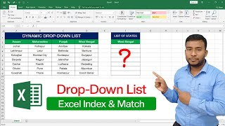 Index Match Formula using Dynamic Dropdown list in Microsoft Excel  Index Match Function in Excel [upl. by Hudis]