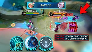 GLOBAL MELISSA INSANE SAVAGE ON ENEMY BASE is this legal🤔 [upl. by Ycats10]