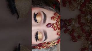 Golden bridal eye makeup step by step tutorial lashesbeautyparlour eyemakeup shorts [upl. by Tertius599]