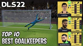 TOP 10 BEST GOALKEEPERS in DREAM LEAGUE SOCCER 22  BEST GOALKEEPERS in DLS 22 [upl. by Celinka]