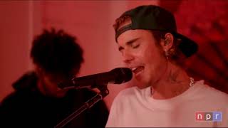 Justin Bieber Peaches Acoustic Live NPR Music [upl. by Pathe]