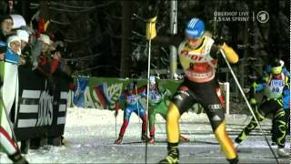 Magdalena Neuner  27th World Cup win  Oberhof Sprint Jan 2012 [upl. by Osbert]