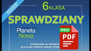 Sprawdziany z geografii klasa 6 PDF PLANETA NOWA [upl. by Egedan]