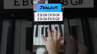 Eyedress  Jealous piano tutorial [upl. by Lonier854]