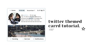 twitter themed carrd tutorial ✦ cr ultskz [upl. by Goldia]