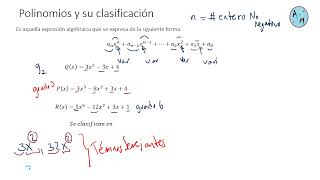 Polinomios y su clasificacion [upl. by Nirda]