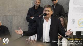 Andrew Bridgen Member of Parliament UK  Exit WHO STHLM Oct 1st 2023 [upl. by Pomcroy]