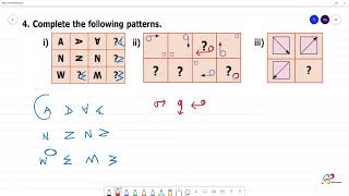 6 TN Maths Term III 5Information Processing Exercise 51 4  Complete the following patterns [upl. by Alfeus532]