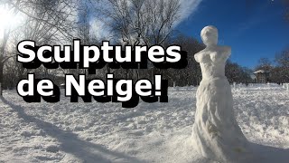 Sculptures de Neige au Parc Lafontaine Snow art [upl. by Farmelo]