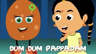 Dum Dum Pappadam  ഡും ഡും പപ്പടും  Popular Malayalam Rhymes Animation  Malayalam Kutti Paatugal [upl. by Gilman]