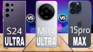 4k  Samsung Galaxy S24 Ultra Vs Xiaomi 14 Ultra Vs iPhone 15 Pro Max [upl. by Aehc]