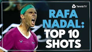 Rafael Nadals Top 10 Career ATP Shots [upl. by Milinda]