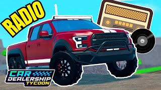 🔥Radio Feature Poll Again Car Dealership Tycoon Khenori2 cardealershiptycoon roblox [upl. by Korman]