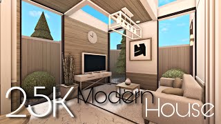 BLOXBURG 25K MODERN HOUSE  NOGAMEPASS [upl. by Aierdna978]