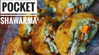 Pocket shawarma recipe Easy chicken snack Malayalam  Evening snacks recipe  Easy tea time snacks [upl. by Ailedo]