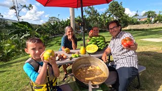 COCINANDO un rico SANCOCHO con ARROZ blanco en un hermoso CAMPO de jarabacoa RD [upl. by Annotahs769]