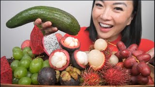 FRUIT PLATTER ASMR EATING SOUNDS NO TALKING  SASASMR [upl. by Zetnas]