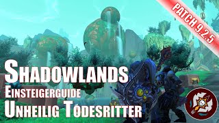 Unheilig Todesritter Einsteigerguide Shadowlands World of Warcraft Patch 92 [upl. by Aliemaj774]