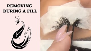 Eyelash Extensions 101 How to Remove old lashes and do a Wispy Mega Volume Fill [upl. by Estel364]