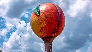 Peach Water TowerThe Peachoid Gaffney South Carolina [upl. by Aihceyt]