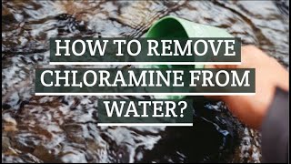 HOW TO REMOVE CHLORAMINE FROM WATER [upl. by Jaal]