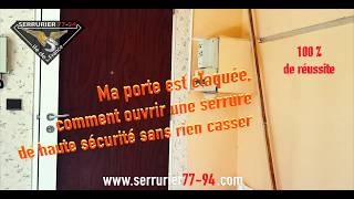 Comment ouvrir une porte claqué avec serrure caréné [upl. by Atteinotna]