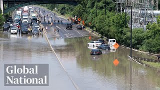 Global National July 16 2024  Toronto hit by major flooding thousands without power [upl. by Salomi]