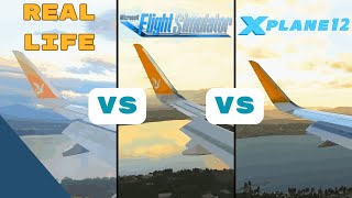 MSFS 2020 vs XPlane 12 vs Real Life Landing in Geneva [upl. by Eilyah]