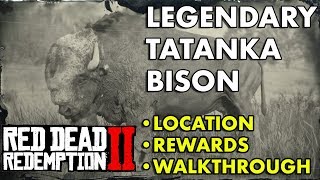 Red Dead Redemption 2  Legendary Tatanka Bison Location Rewards Walkthrough [upl. by Riegel]