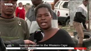 Western Cape Storms  Residents of informal settlements struggling to rebuild homes [upl. by Eikcuhc]