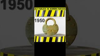 OLD PADLOCK VS MODERN PADLOCK hidraulicpress padlock [upl. by East886]