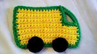 Crochet applique Camion [upl. by Ruddie]