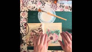 Ideas for using napkinsserviettes Decorating amp ephemera for the Gardening Journal junkjournalideas [upl. by Zedekiah377]