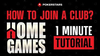 How to join a Club on PokerStarsIN  Home Games  Stream Battles by 569poker  Tutorial [upl. by Nawyt869]