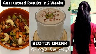 Biotin Breakfast Smoothie For Extreme Hair Growth  Hair Fall Control Smoothie [upl. by Anoyek]