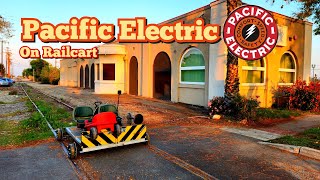 Pacific Electric Railway PE Riding Railcart  Rialto  California  US [upl. by Madison]