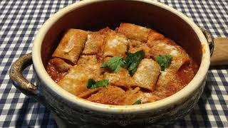 Paccheri con sugo di capocollo e pomodoro dellagro nocerino sarnese videoricetta n 1164 [upl. by Hillery970]