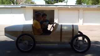 cyclekart  progress  My neighbor and his boys zip around in the kart [upl. by Macy]