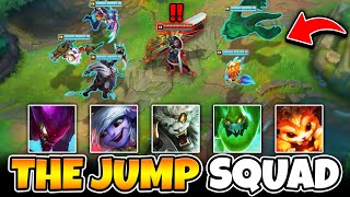 IMAGINE SEEING 5 CHAMPIONS JUMPING AT YOU LIKE THIS THE JUMP SQUAD COMP [upl. by Annaiek355]