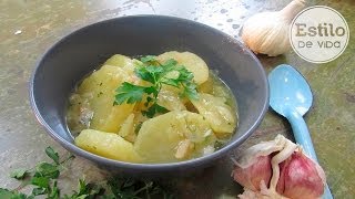 Patatas en salsa verde  Receta fácil [upl. by Ecienahs547]