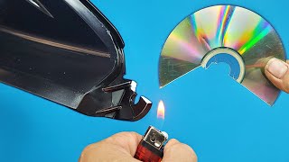 2 Smart Plastic Repair Techniques method using Compact disc Easy way to repair broken plastic [upl. by Opiak]