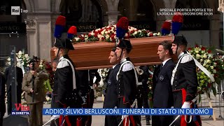 Addio Silvio Berlusconi funerali di Stato in Duomo  La Vita in diretta  14062023 [upl. by Aurthur]